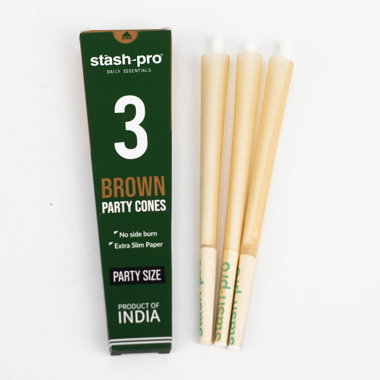 Stash-Pro | Unbleached (Brown) Party Pack 3 Cones box of 24