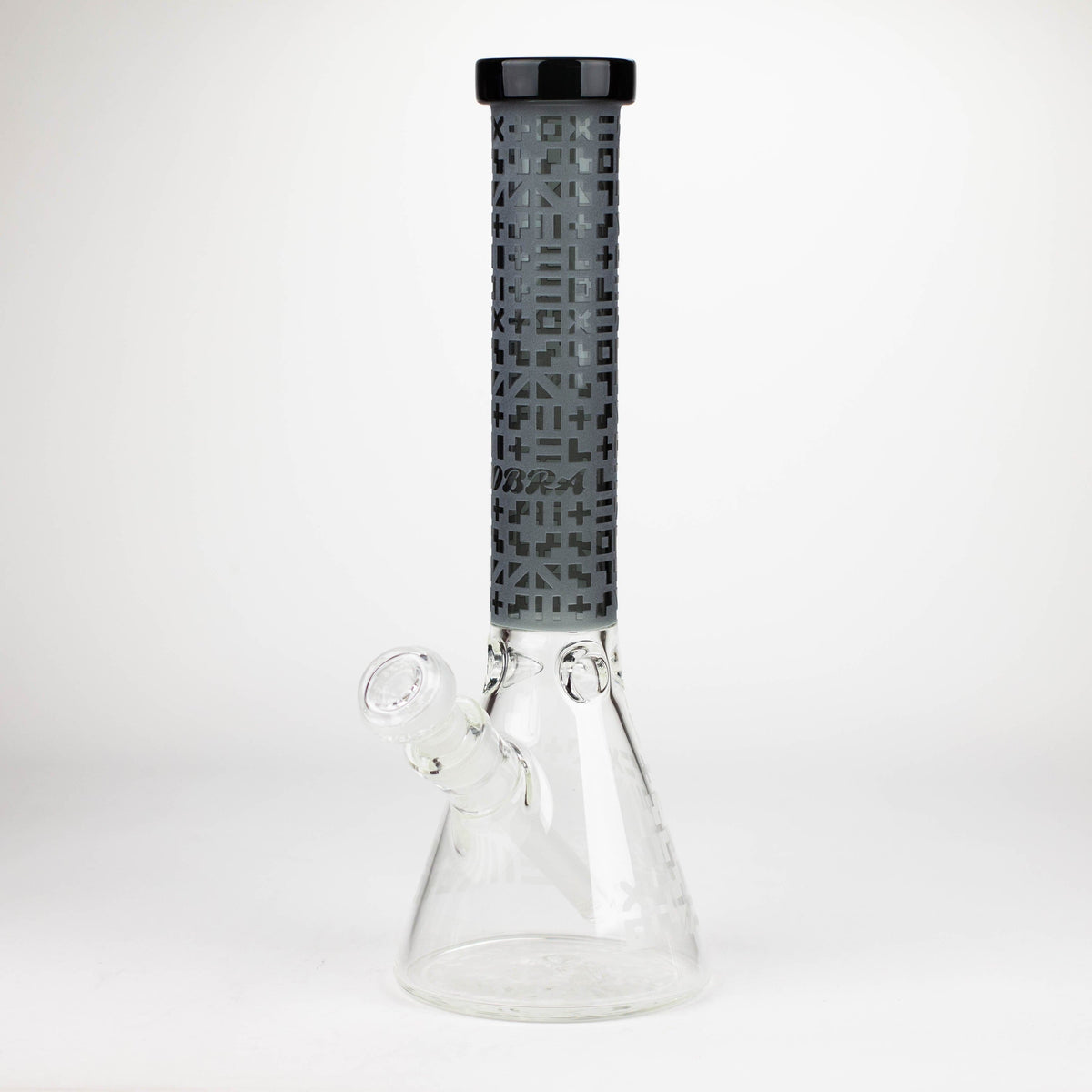 JJ Distribution Glass Bong COBRA 14-Inch Sandblasted Maze-Style Geometric 7mm Glass Bong COBRA 14" Geometric 7mm Glass Bong - Ice Catcher