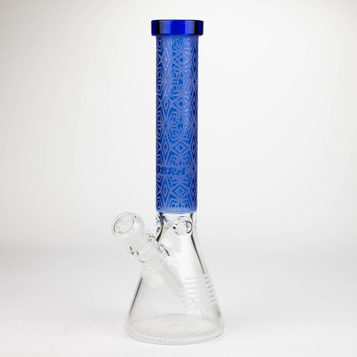 JJ Distribution Glass Bong OBRA 14-Inch Sandblasted Geometric 7mm Glass Bong COBRA 14" Geometric 7mm Glass Bong - Ice Catcher