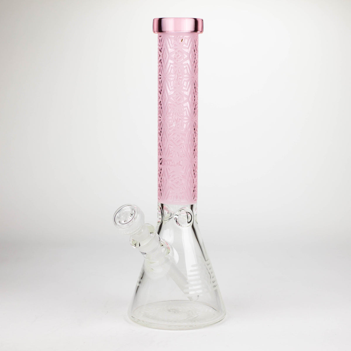 JJ Distribution Glass Bong OBRA 14-Inch Sandblasted Geometric 7mm Glass Bong COBRA 14" Geometric 7mm Glass Bong - Ice Catcher