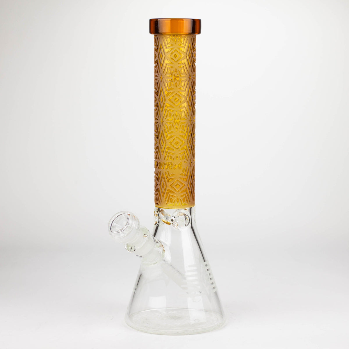 JJ Distribution Glass Bong OBRA 14-Inch Sandblasted Geometric 7mm Glass Bong COBRA 14" Geometric 7mm Glass Bong - Ice Catcher