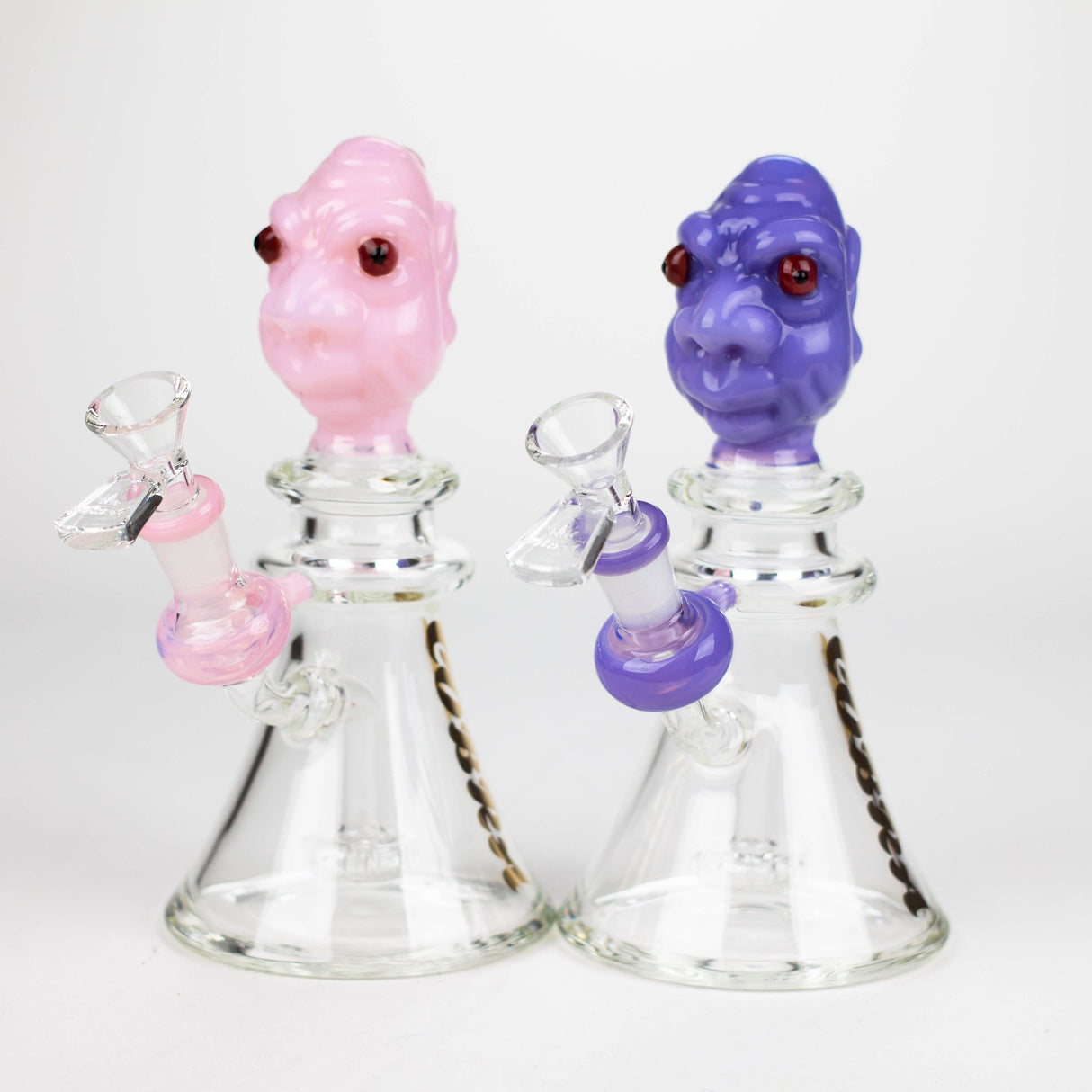 Cobra 8" Milk Pink Creature Head Showerhead Bong