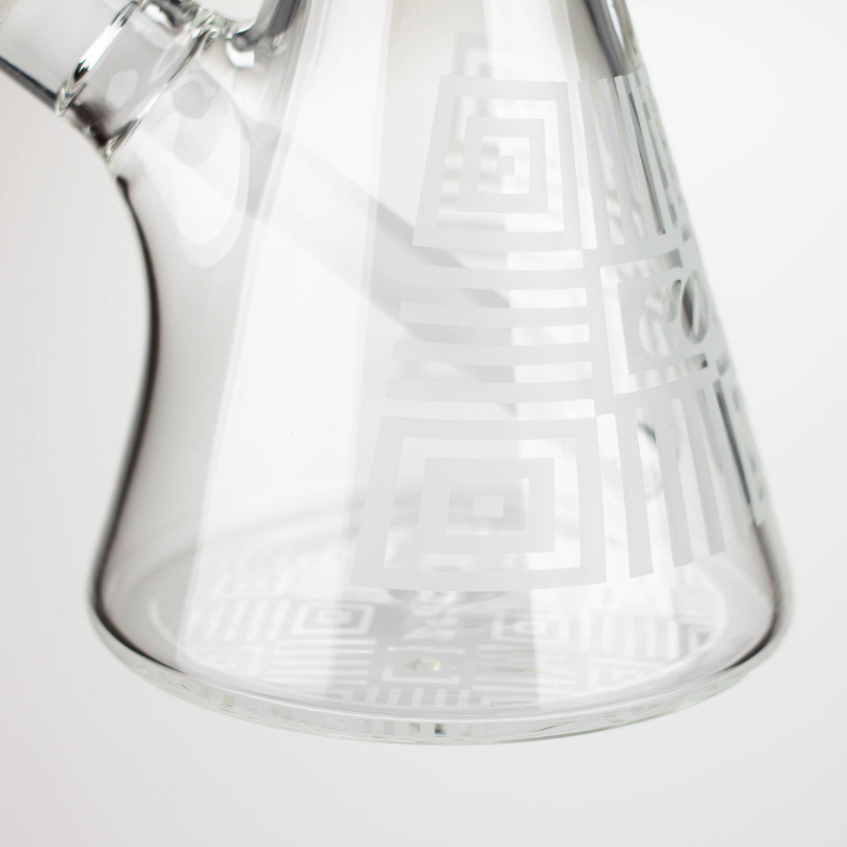 JJ Distribution Glass Bong COBRA 14-Inch Sandblasted Square Maze 7mm Glass Bong COBRA 14" Square Maze 7mm Glass Bong - Ice Catcher