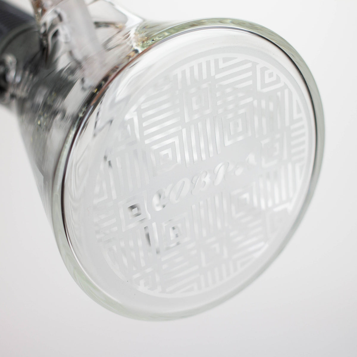 JJ Distribution Glass Bong COBRA 14-Inch Sandblasted Square Maze 7mm Glass Bong COBRA 14" Square Maze 7mm Glass Bong - Ice Catcher