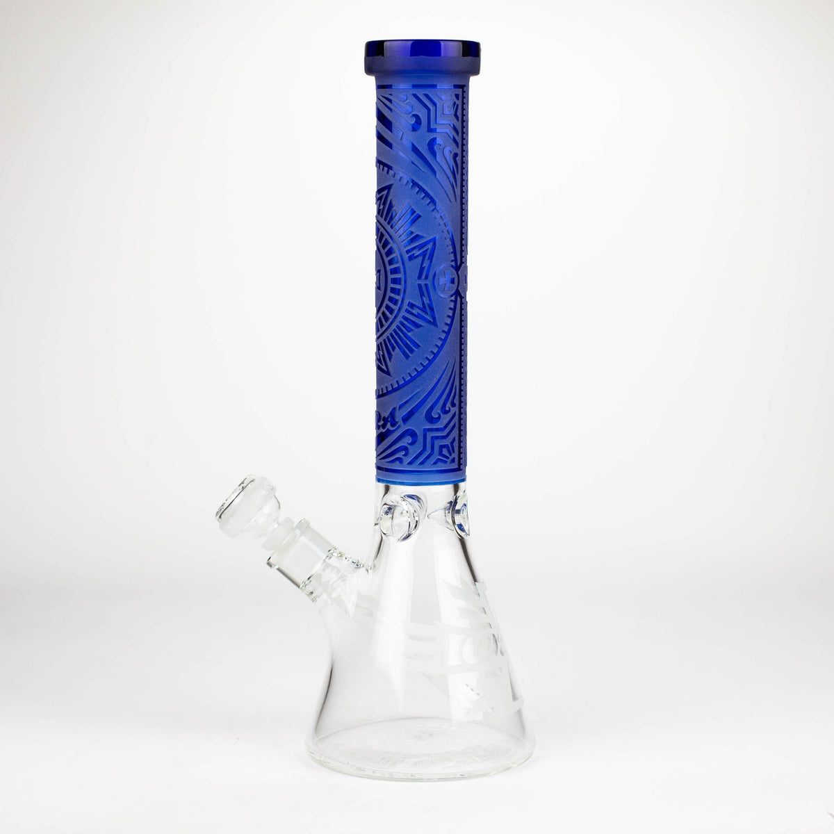 JJ Distribution Glass Bong COBRA 14-Inch Sandblasted Medallion 7mm Glass Bong COBRA 14" Medallion 7mm Glass Bong - Ice Catcher