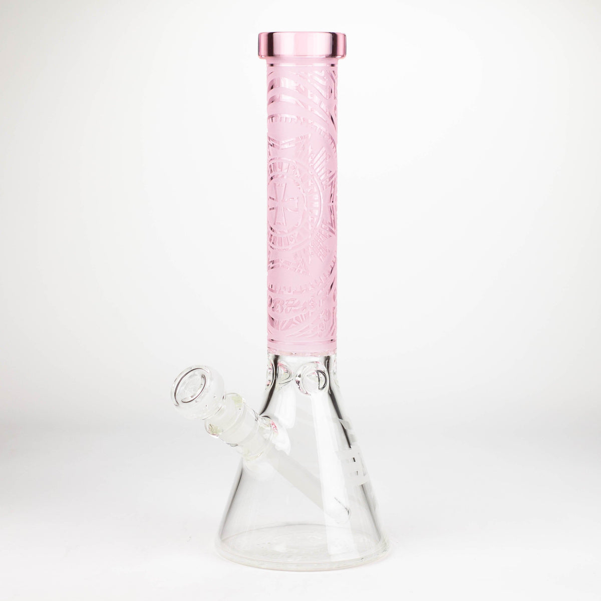 JJ Distribution Glass Bong COBRA 14-Inch Sandblasted Medallion 7mm Glass Bong COBRA 14" Medallion 7mm Glass Bong - Ice Catcher