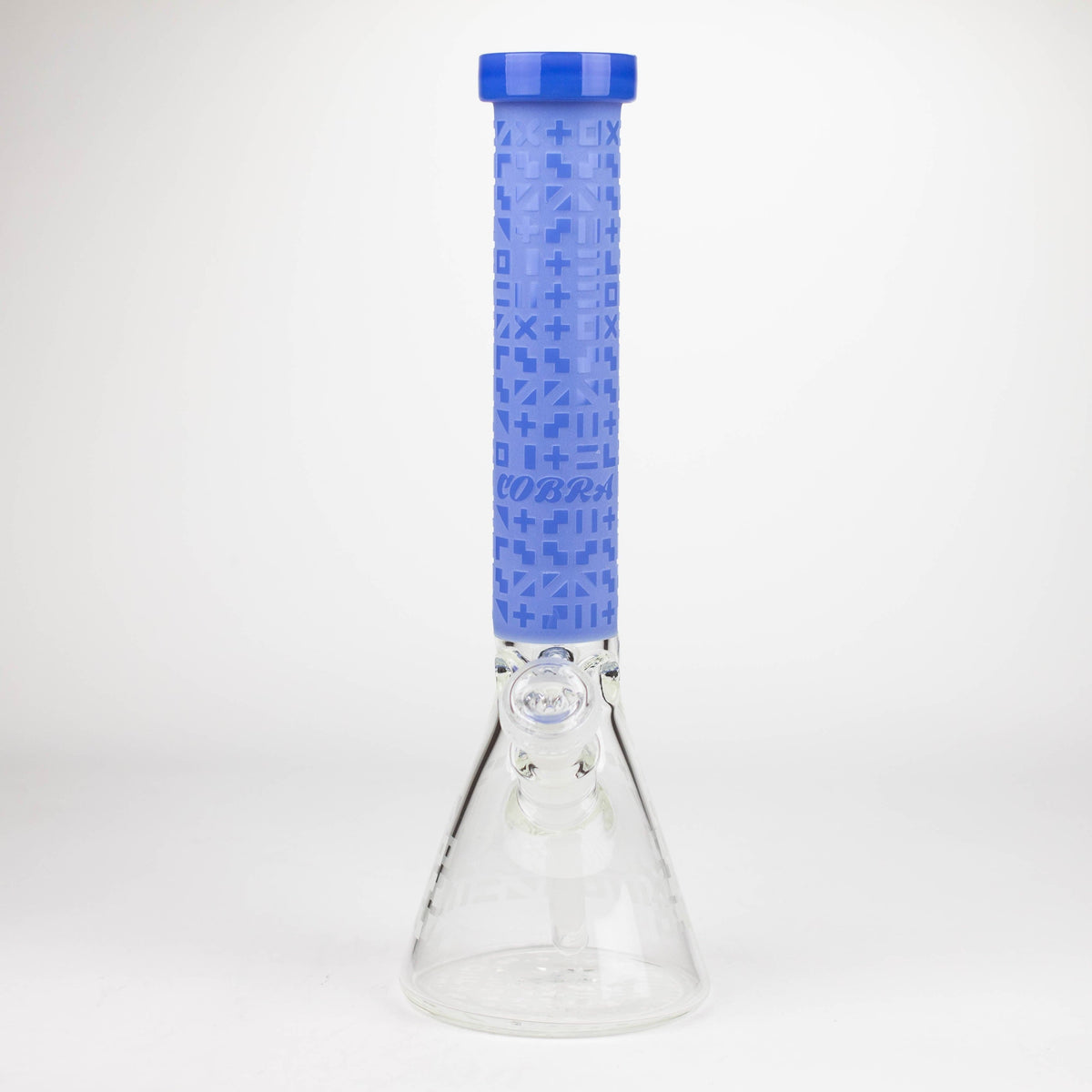 JJ Distribution Glass Bong COBRA 14-Inch Sandblasted Maze-Style Geometric 7mm Glass Bong COBRA 14" Geometric 7mm Glass Bong - Ice Catcher