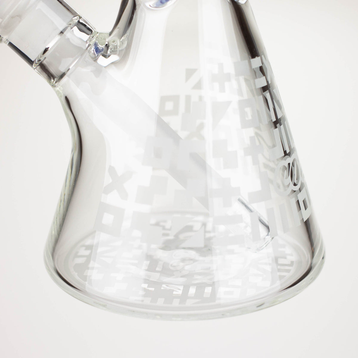 JJ Distribution Glass Bong COBRA 14-Inch Sandblasted Maze-Style Geometric 7mm Glass Bong COBRA 14" Geometric 7mm Glass Bong - Ice Catcher