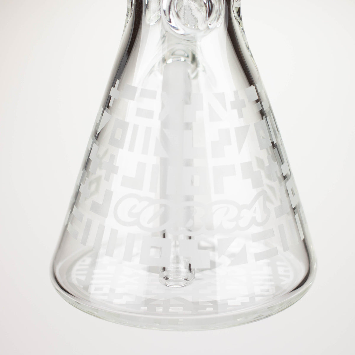 JJ Distribution Glass Bong COBRA 14-Inch Sandblasted Maze-Style Geometric 7mm Glass Bong COBRA 14" Geometric 7mm Glass Bong - Ice Catcher