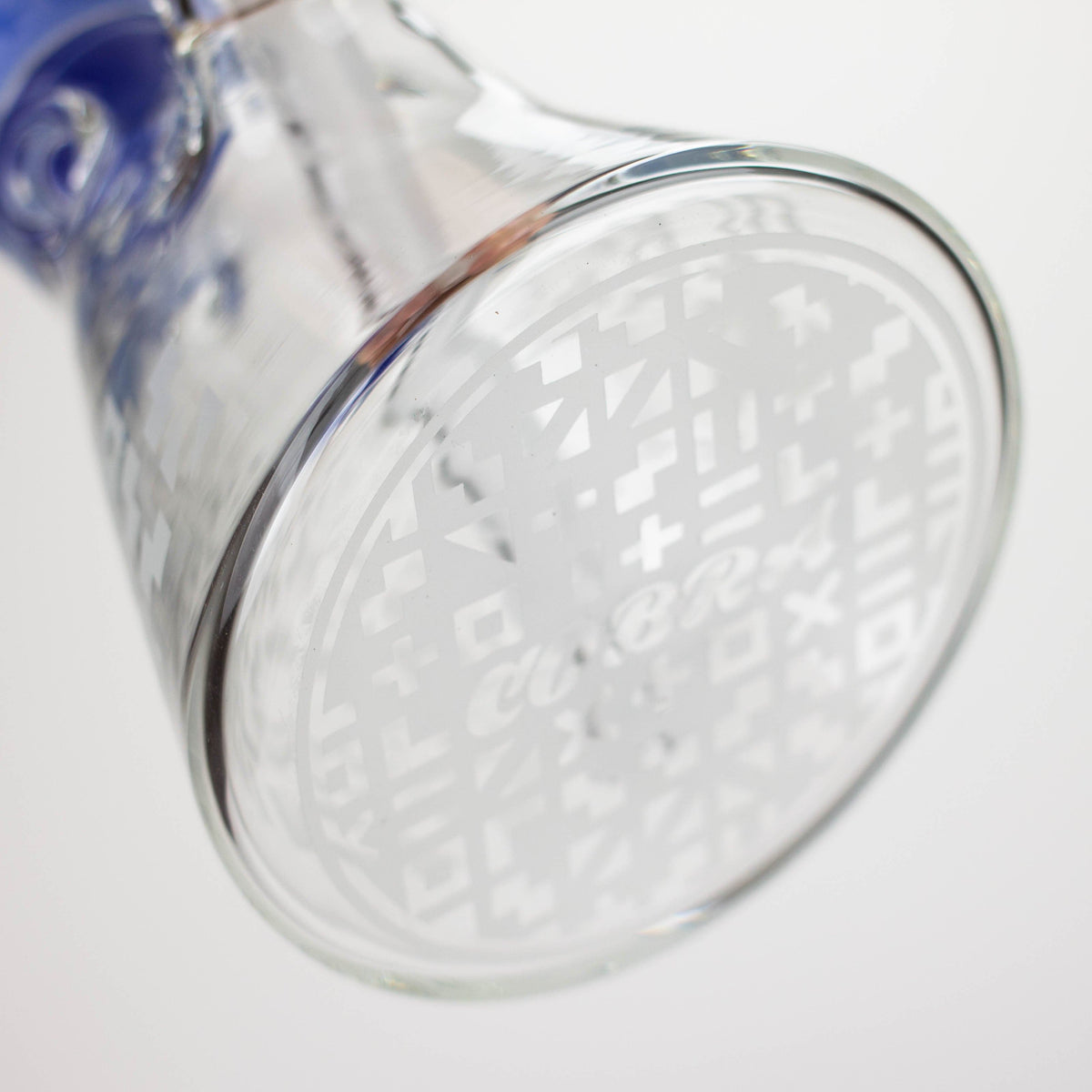 JJ Distribution Glass Bong COBRA 14-Inch Sandblasted Maze-Style Geometric 7mm Glass Bong COBRA 14" Geometric 7mm Glass Bong - Ice Catcher