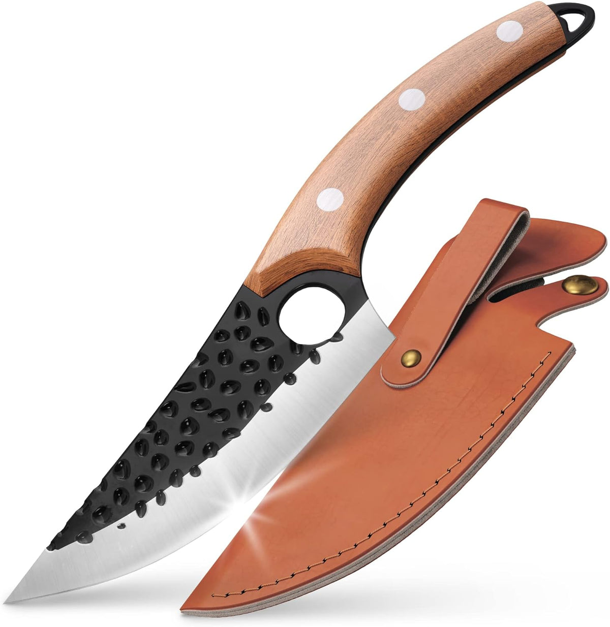 Laser Ninja Fixed Blade Knife Boning Knife 110% Hand Forged Butcher Knife Camping Knife, Cleaver for Easy Cutting, Chopping, Deboning, fileting, BBQ – Outdoor and Kitchen Meat Cutting Knife Boning Knife 110% Hand Forged Butcher Knife Camping Knife, Cleaver for Easy Cutting, Chopping, Deboning, fileting, BBQ – Outdoor and Kitchen Meat Cutting Knife