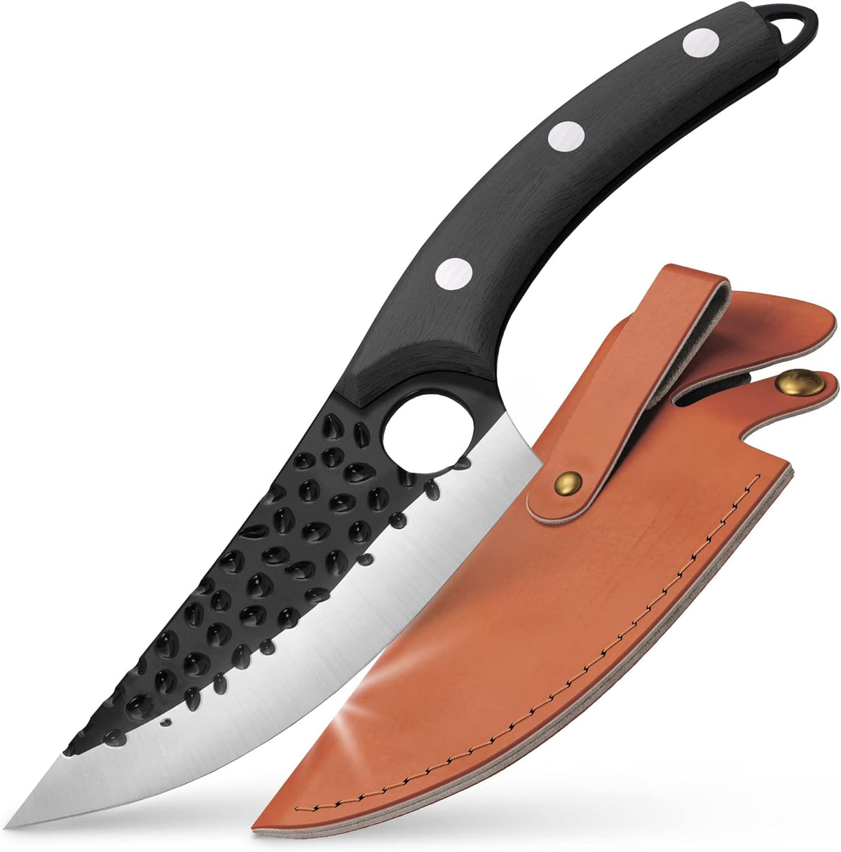 Laser Ninja Fixed Blade Knife Boning Knife 110% Hand Forged Butcher Knife Camping Knife, Cleaver for Easy Cutting, Chopping, Deboning, fileting, BBQ – Outdoor and Kitchen Meat Cutting Knife Boning Knife 110% Hand Forged Butcher Knife Camping Knife, Cleaver for Easy Cutting, Chopping, Deboning, fileting, BBQ – Outdoor and Kitchen Meat Cutting Knife