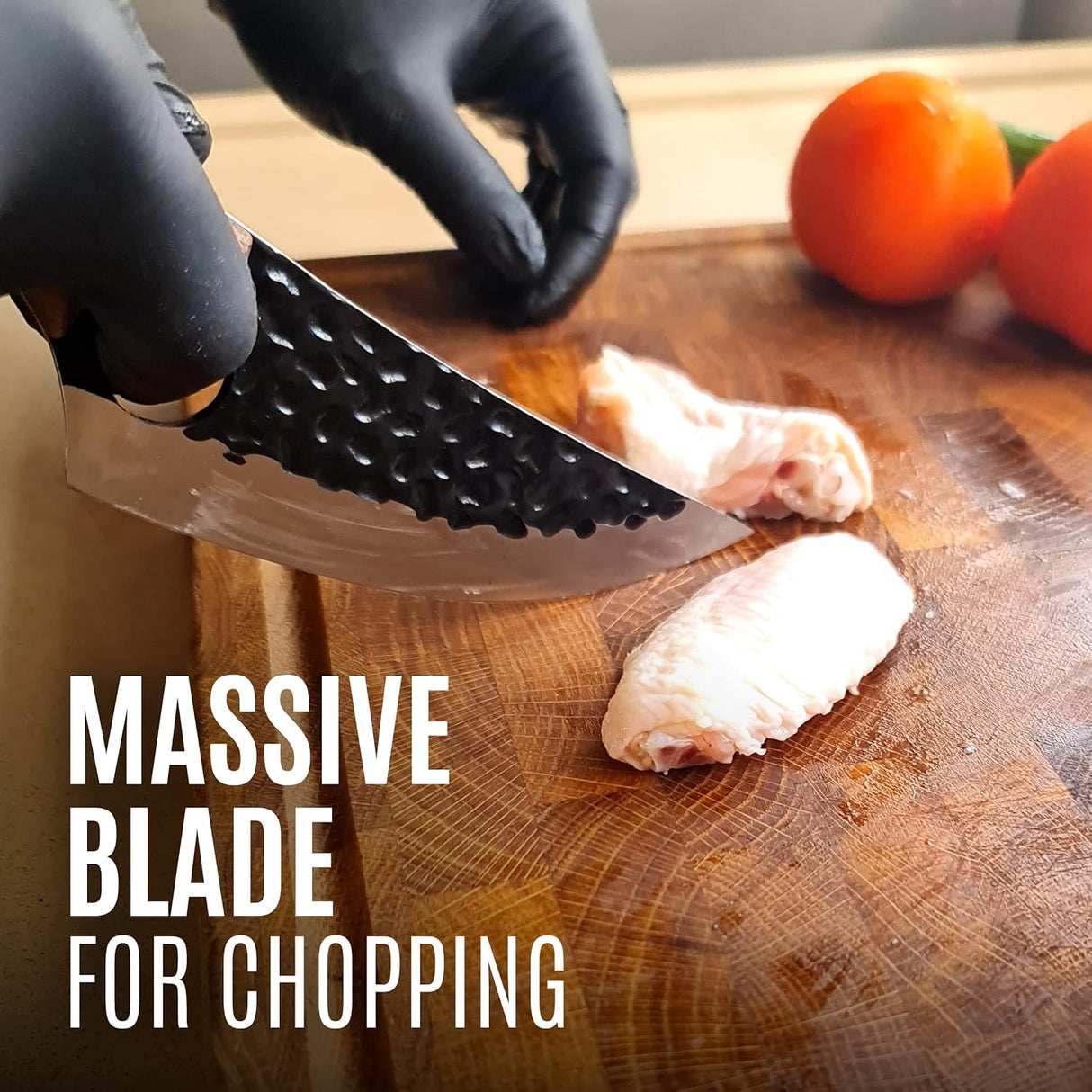 Boning Knife 110% Hand Forged Butcher Knife Camping Knife, Cleaver for Easy Cutting, Chopping, Deboning, fileting, BBQ – Outdoor and Kitchen Meat Cutting Knife