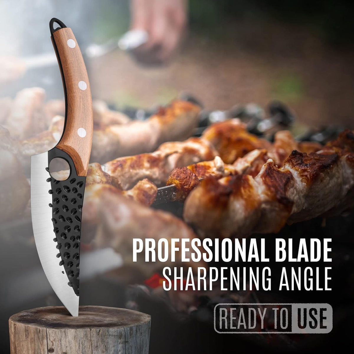 Laser Ninja Fixed Blade Knife Boning Knife 110% Hand Forged Butcher Knife Camping Knife, Cleaver for Easy Cutting, Chopping, Deboning, fileting, BBQ – Outdoor and Kitchen Meat Cutting Knife Boning Knife 110% Hand Forged Butcher Knife Camping Knife, Cleaver for Easy Cutting, Chopping, Deboning, fileting, BBQ – Outdoor and Kitchen Meat Cutting Knife