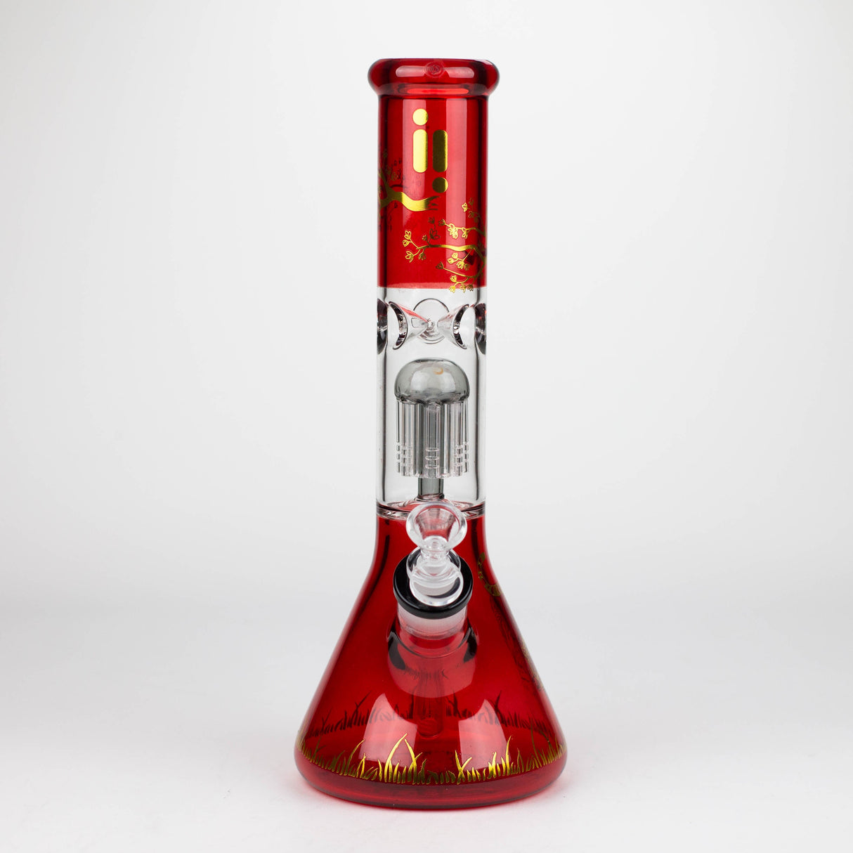 Infyniti Untamed Bong en verre de 14" avec percolateur Tiger Tree