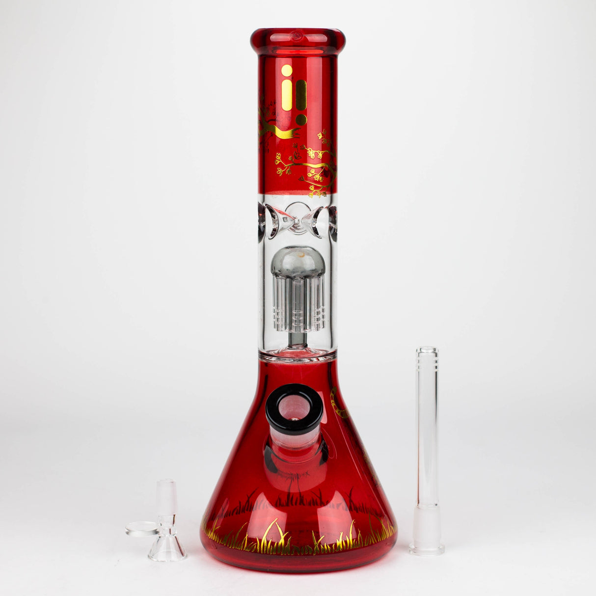 Infyniti Untamed Bong en verre de 14" avec percolateur Tiger Tree