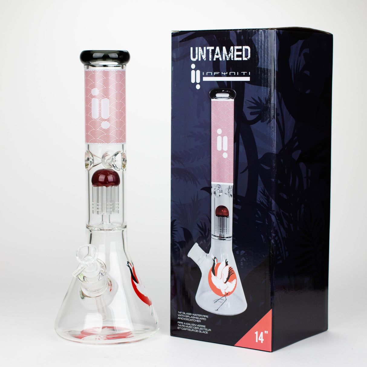 Infyniti Untamed Bong à base de Bécher 14" 7mm - Grue