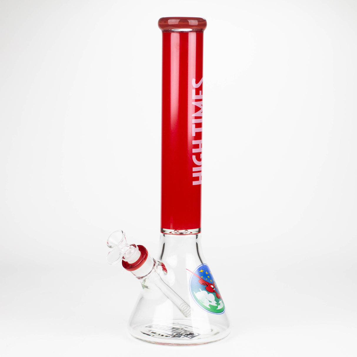Infyniti High Times 16" Red 7mm Beaker Glass Bong