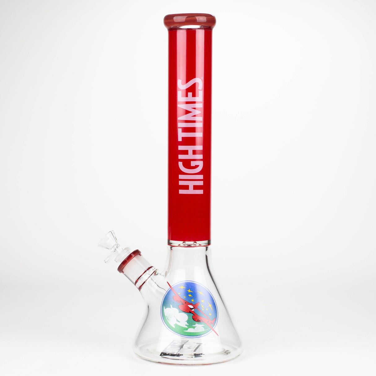 Infyniti High Times 16" Red 7mm Beaker Glass Bong