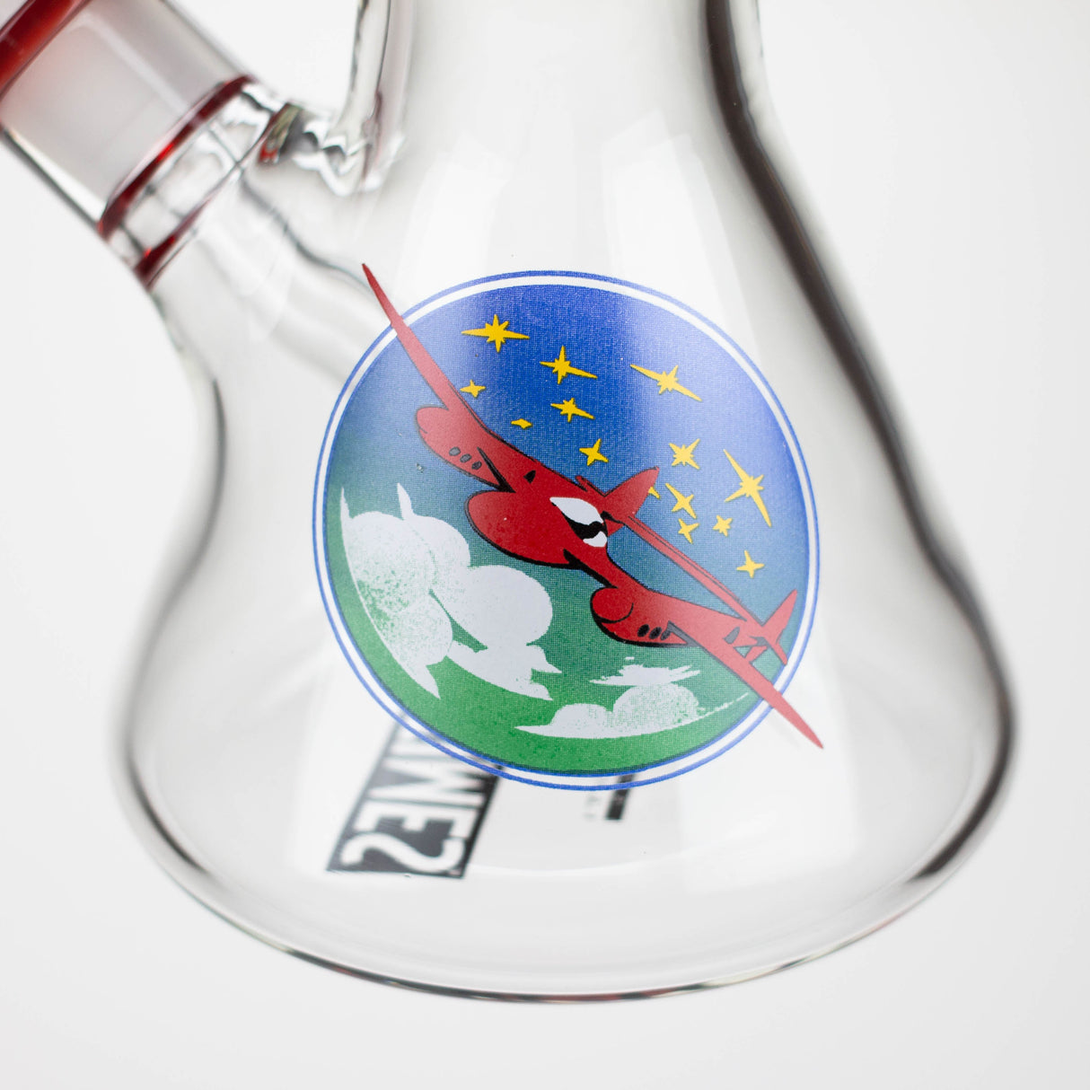 Infyniti High Times 16" Red 7mm Beaker Glass Bong