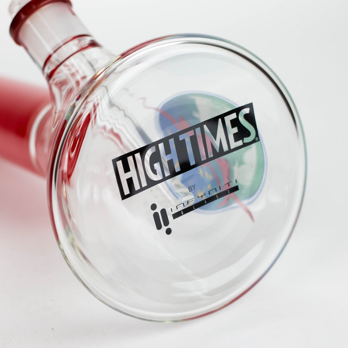 Infyniti High Times 16" Red 7mm Beaker Glass Bong