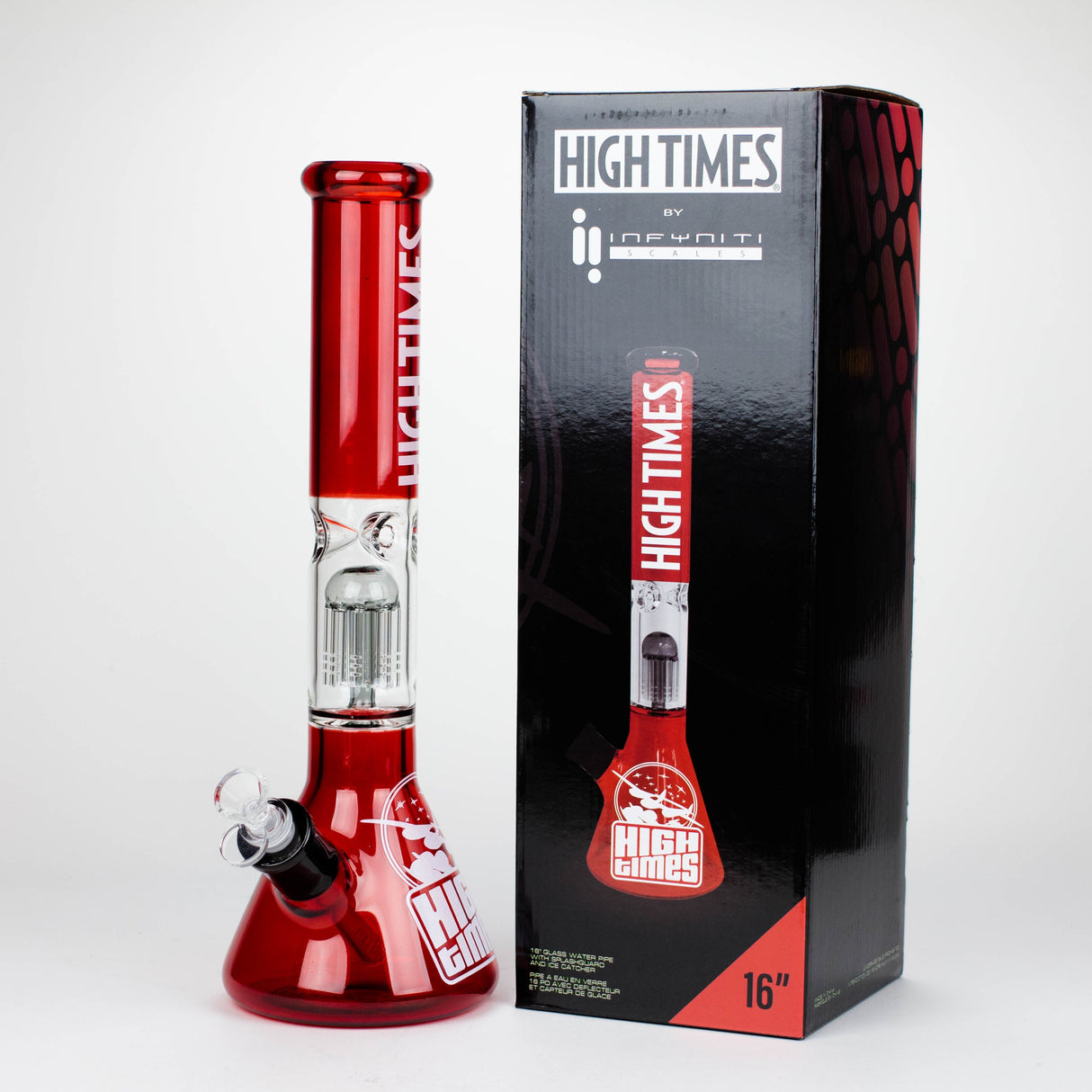 Infyniti High Times 16" Tree Arm Perc Beaker Glass Bong
