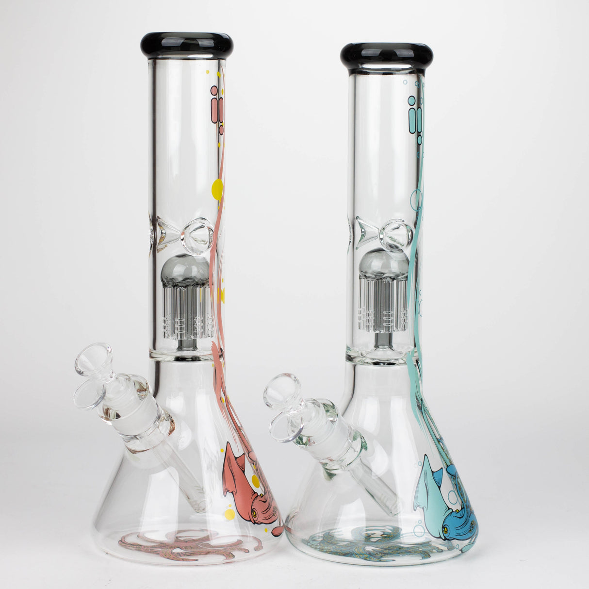 Infyniti Untamed Bong en verre avec percolateur pieuvre 14"