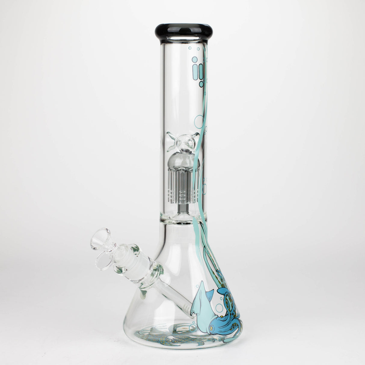Infyniti Untamed Bong en verre avec percolateur pieuvre 14"