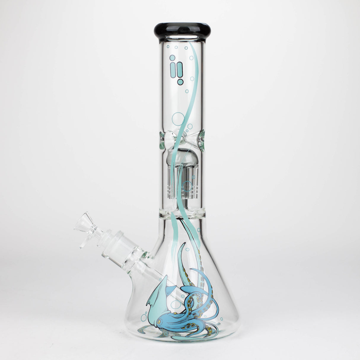 Infyniti Untamed Bong en verre avec percolateur pieuvre 14"