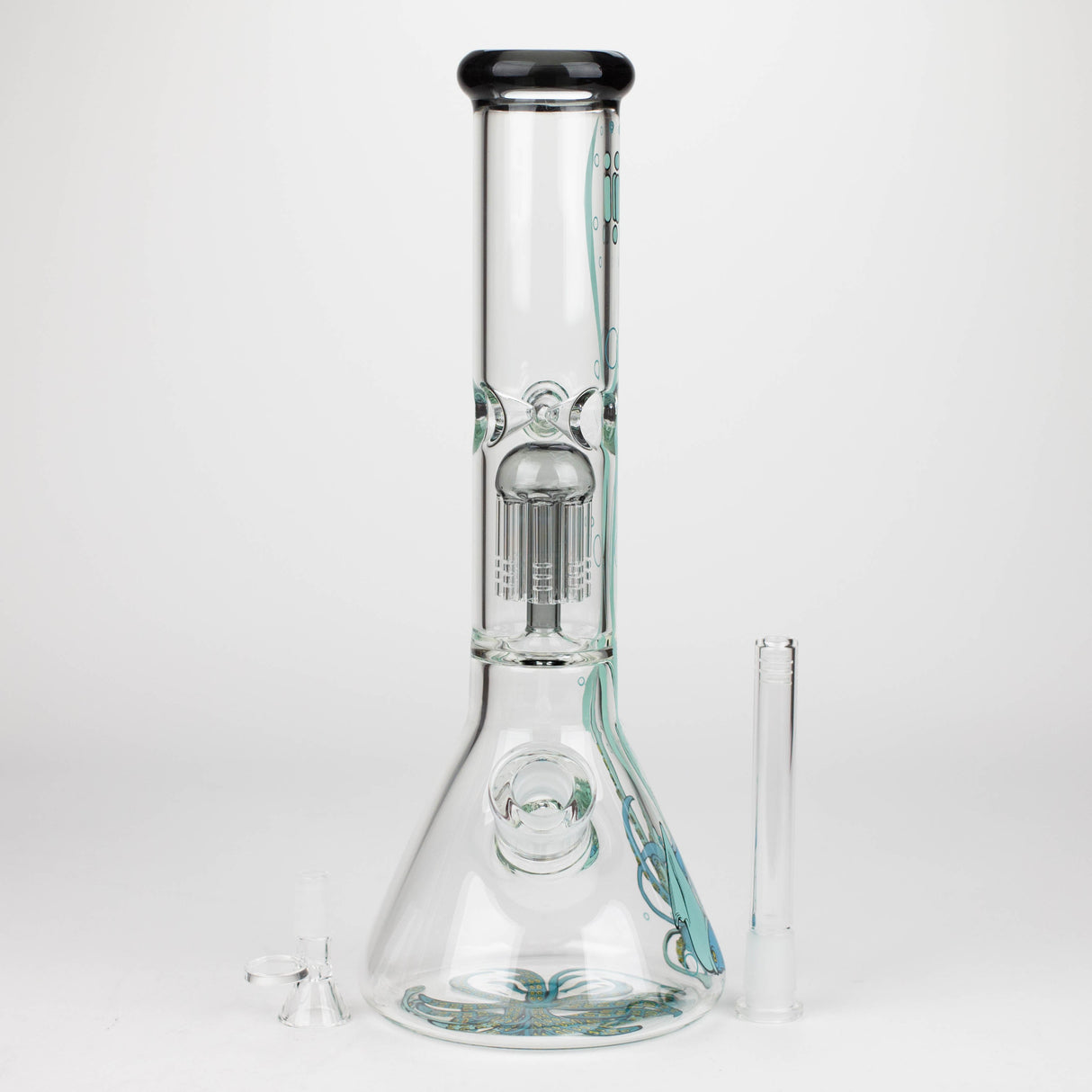 Infyniti Untamed Bong en verre avec percolateur pieuvre 14"