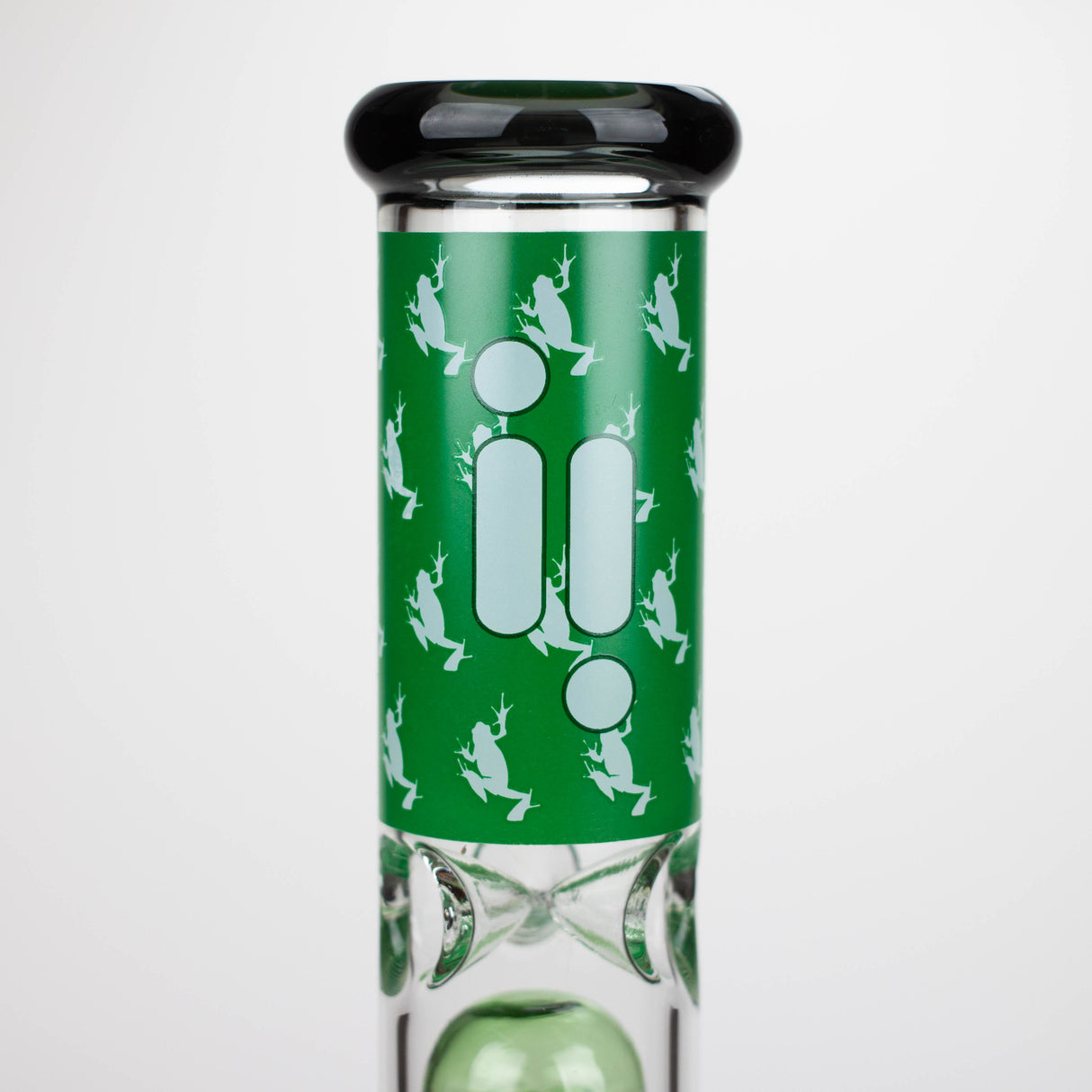 Infyniti Untamed 14" Green Frog Tree Perc Beaker Bong en verre