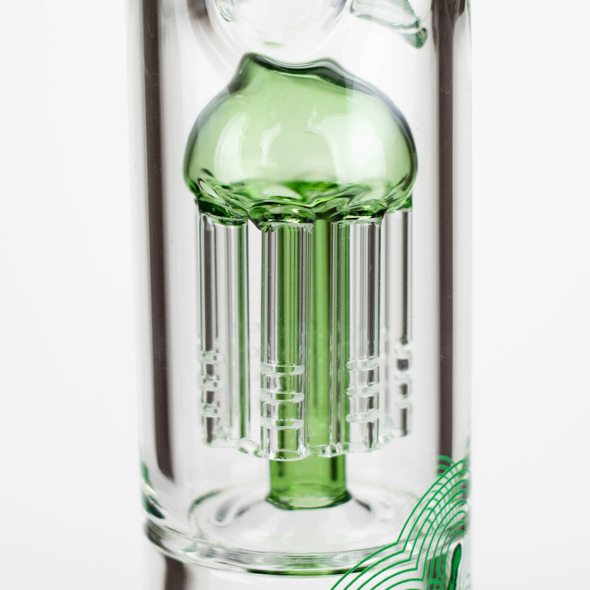 Infyniti Untamed 14" Green Frog Tree Perc Beaker Bong en verre