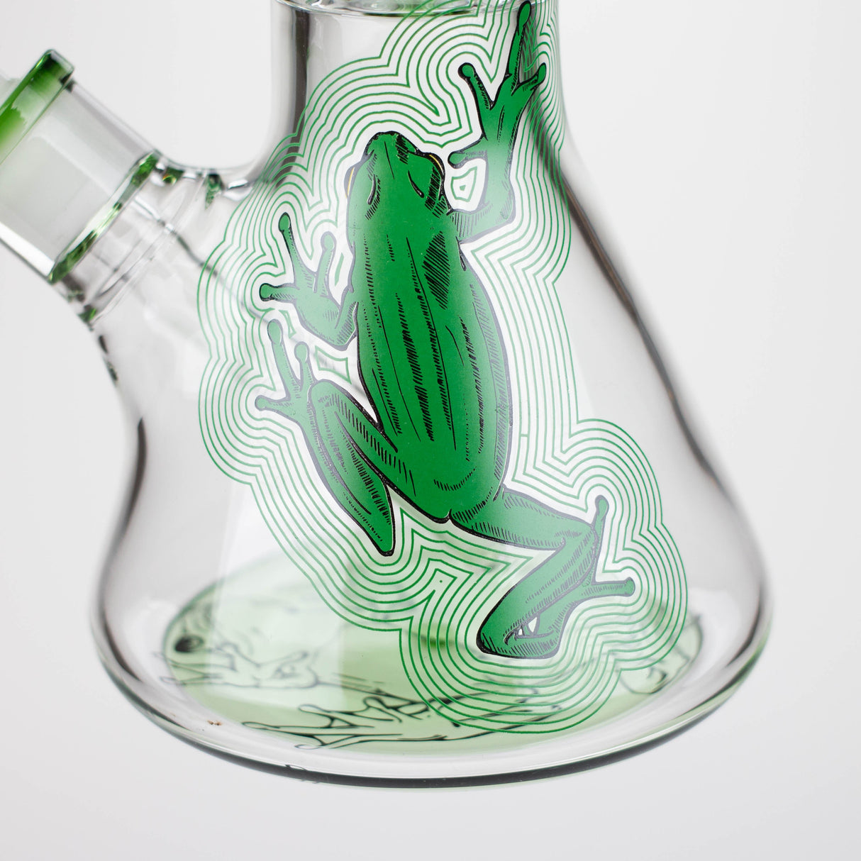 Infyniti Untamed 14" Green Frog Tree Perc Beaker Bong en verre