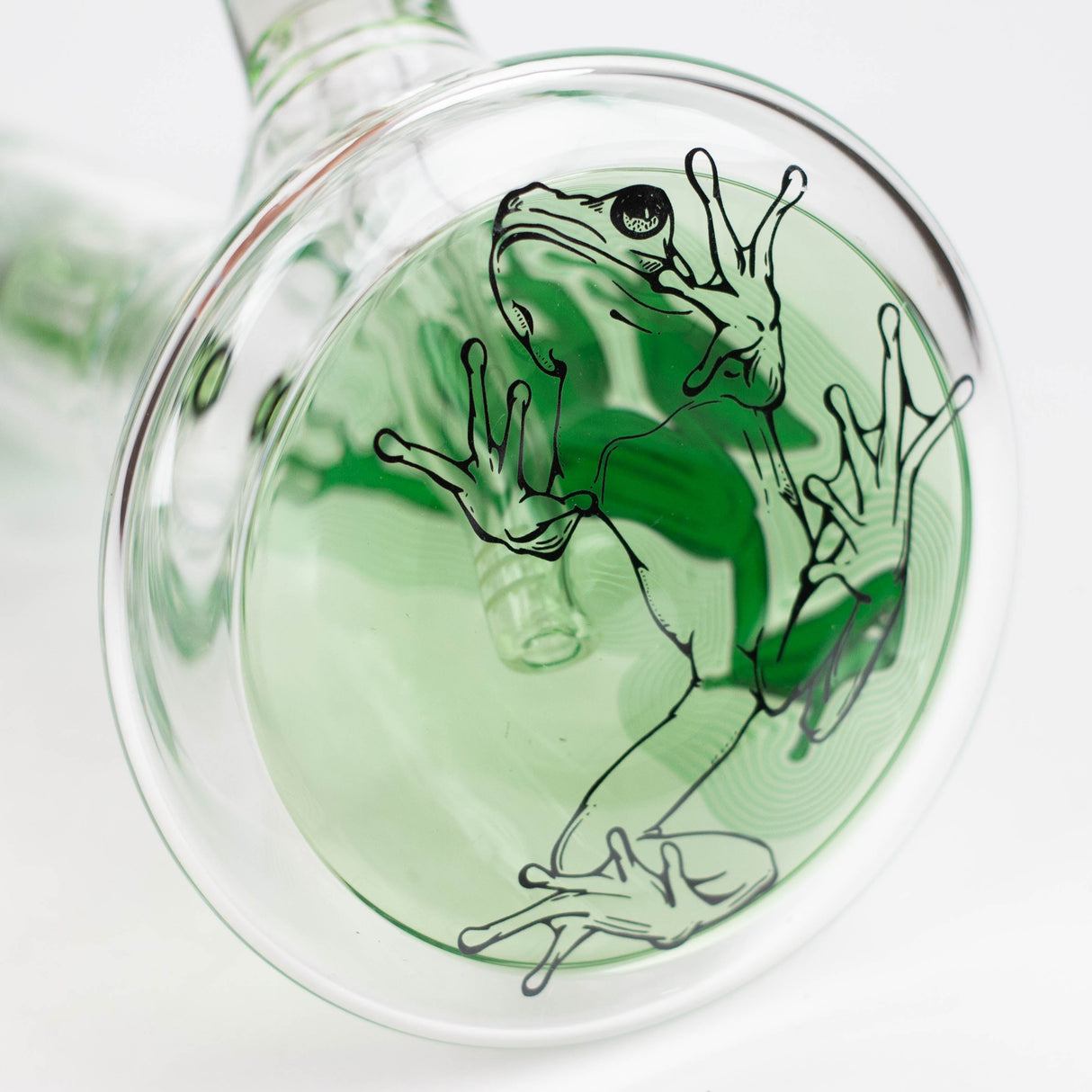 Infyniti Untamed 14" Green Frog Tree Perc Beaker Bong en verre