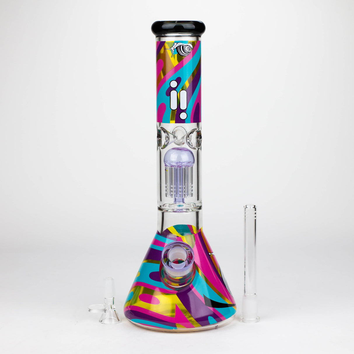 Infyniti Untamed 14" 7mm Beaker Bong - Snail