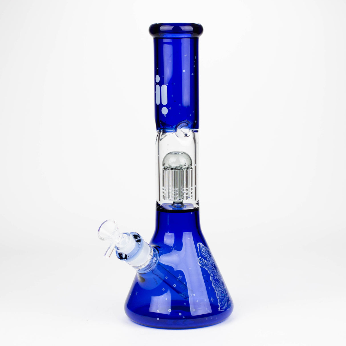 Bong en verre Infyniti Untamed 14" Wolf Tree Perc Beaker