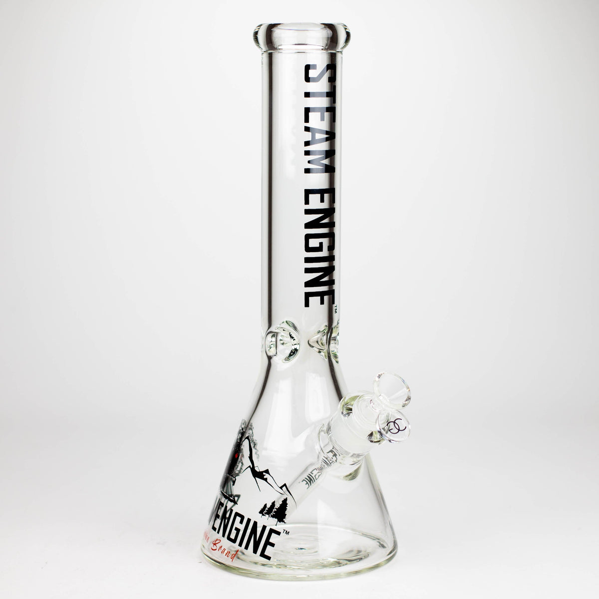 Smoke & Vape Distributor Glass Bong Steam Engine™ | 14 Inch 7mm glass bong with stickers by golden crown Steam Engine™ | 14 Inch 7mm glass bong with stickers by golden crown