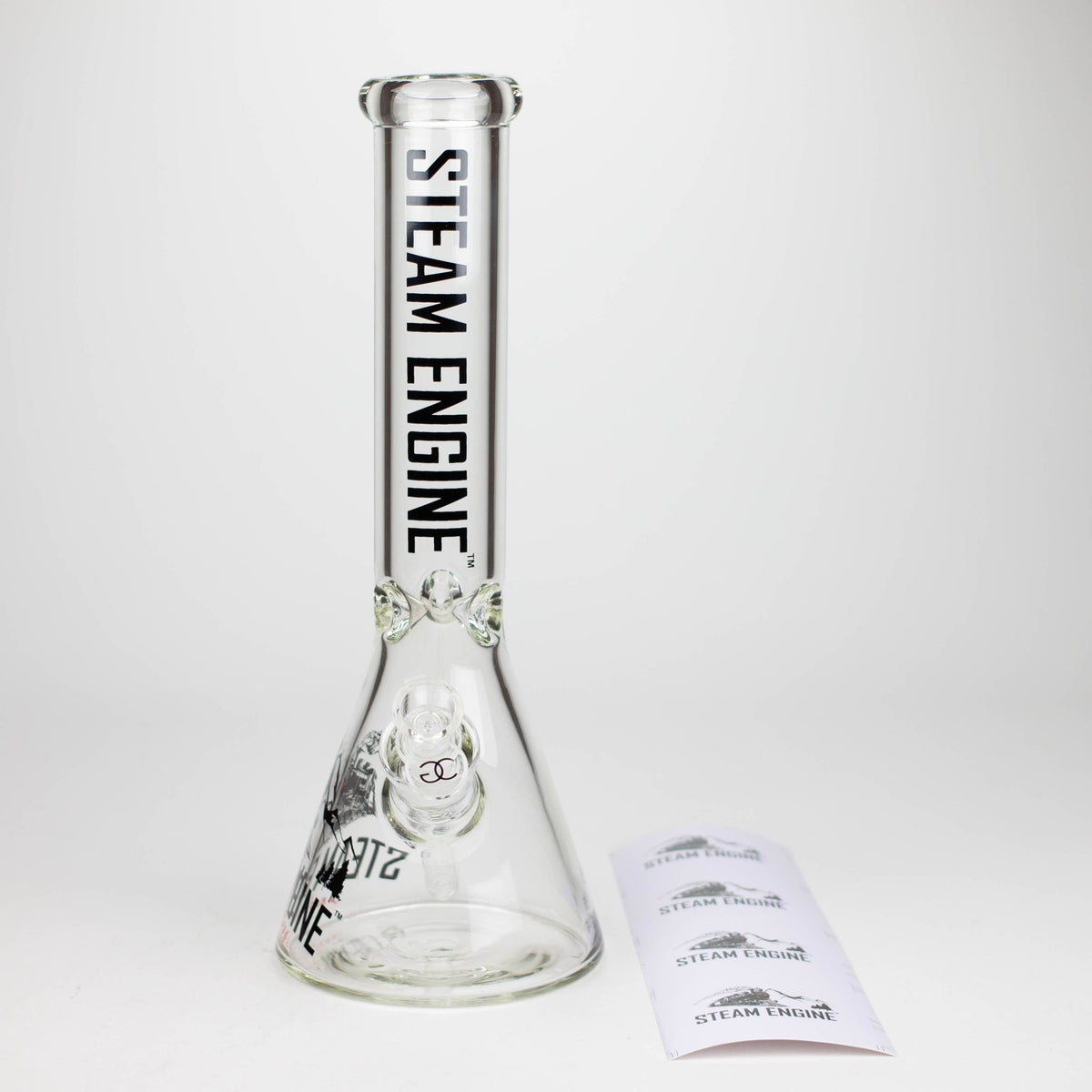 Smoke & Vape Distributor Glass Bong Steam Engine™ | 14 Inch 7mm glass bong with stickers by golden crown Steam Engine™ | 14 Inch 7mm glass bong with stickers by golden crown