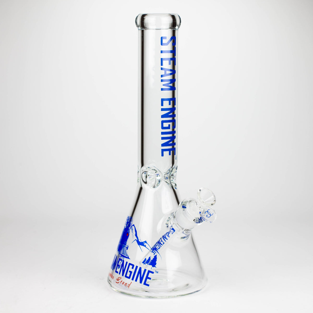 Smoke & Vape Distributor Glass Bong Steam Engine™ | 14 Inch 7mm glass bong with stickers by golden crown Steam Engine™ | 14 Inch 7mm glass bong with stickers by golden crown