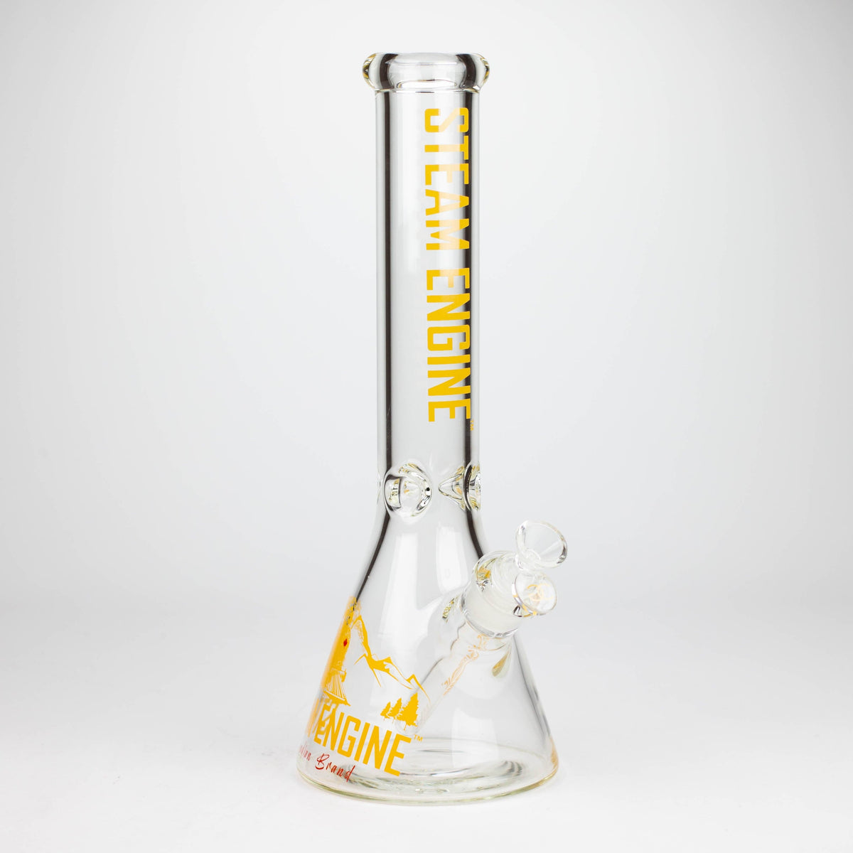 Smoke & Vape Distributor Glass Bong Steam Engine™ | 14 Inch 7mm glass bong with stickers by golden crown Steam Engine™ | 14 Inch 7mm glass bong with stickers by golden crown