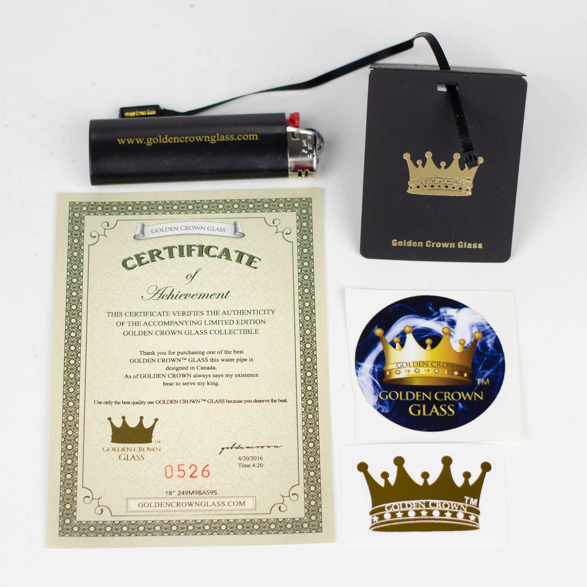 Smoke & Vape Distributor Glass Bong Golden Crown™ | 18 Inch 9mm glass bong with Signature and 24K Gold Emblem Golden Crown™ | 18 Inch 9mm glass bong with Signature and 24K Gold Emblem