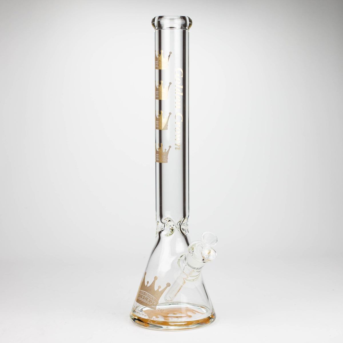 Smoke & Vape Distributor Glass Bong Golden Crown™ | 18 Inch 9mm glass bong with Signature and 24K Gold Emblem Golden Crown™ | 18 Inch 9mm glass bong with Signature and 24K Gold Emblem