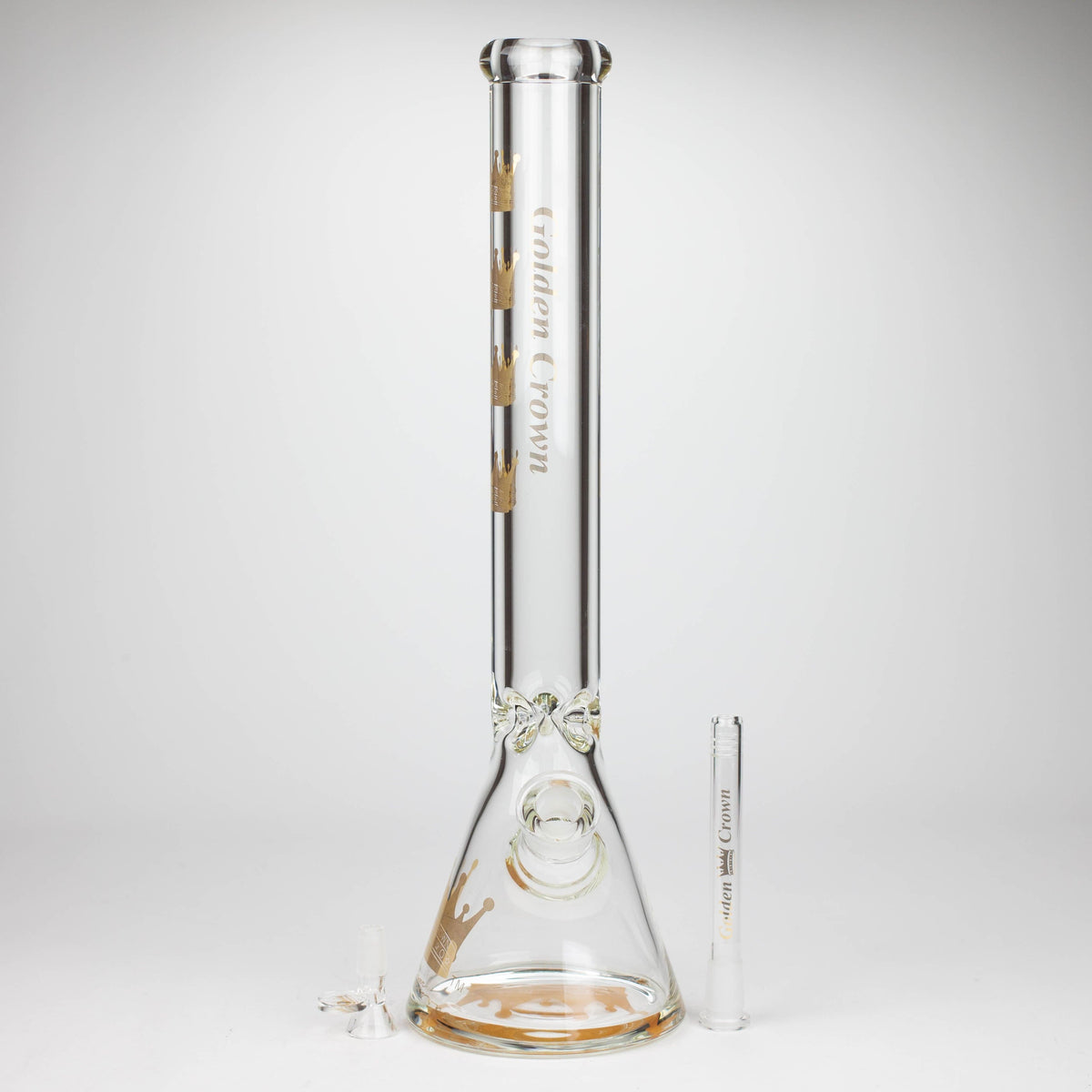 Smoke & Vape Distributor Glass Bong Golden Crown™ | 18 Inch 9mm glass bong with Signature and 24K Gold Emblem Golden Crown™ | 18 Inch 9mm glass bong with Signature and 24K Gold Emblem