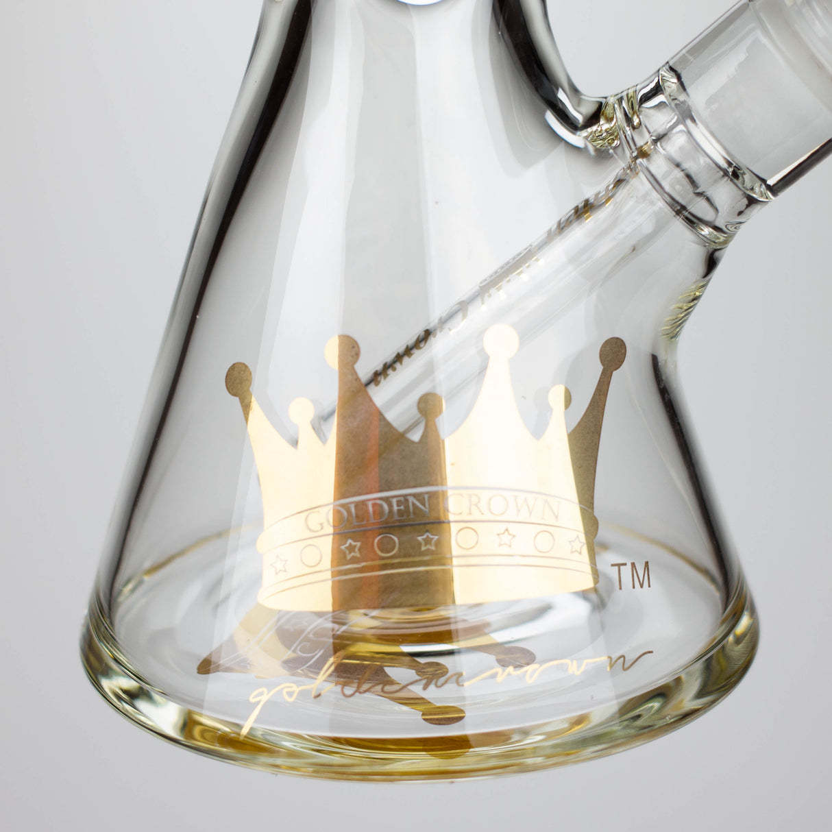 Golden Crown™ 14" Signature 9mm Glass Bong with 24K Emblem