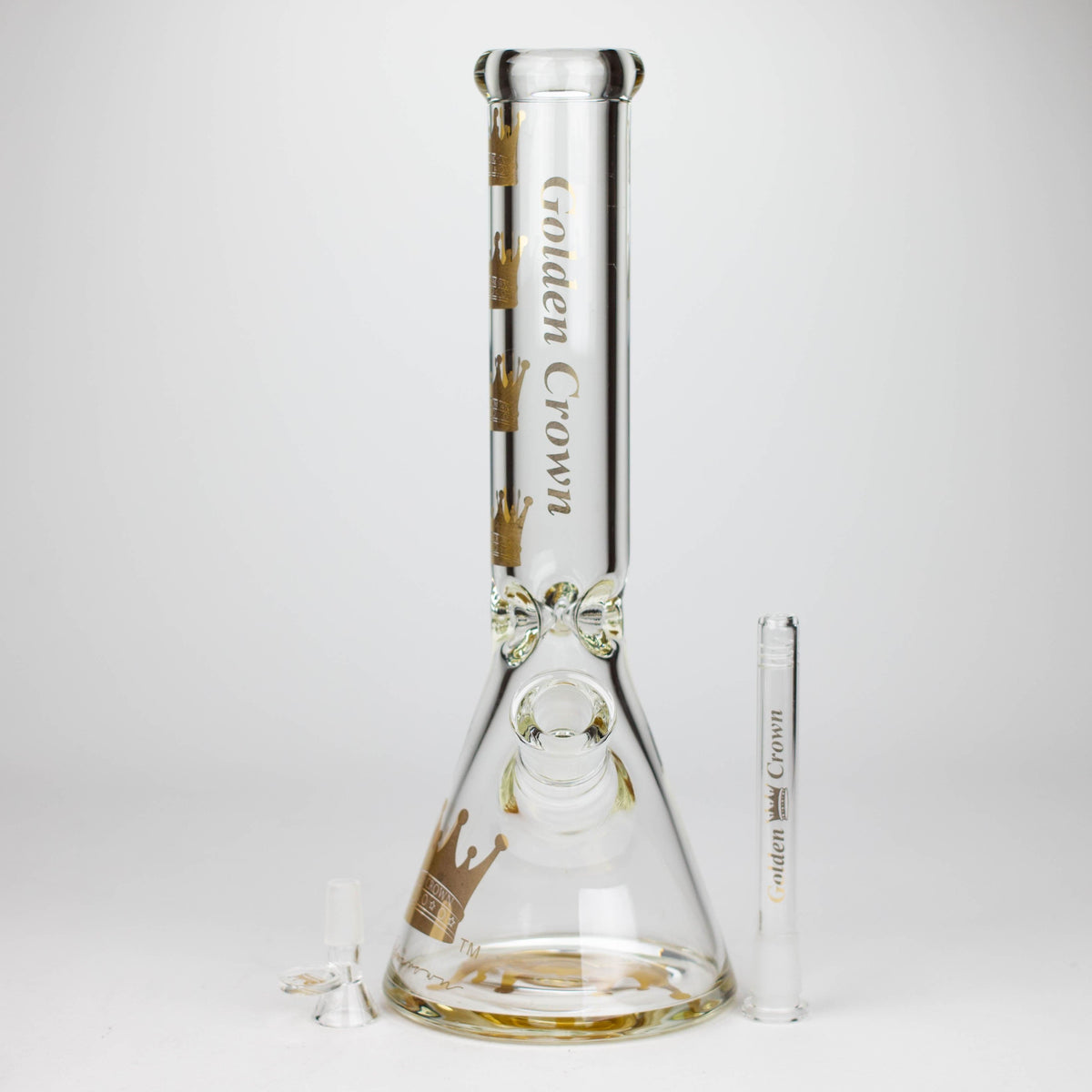 Smoke & Vape Distributor Glass Bong Golden Crown™ 14" Signature 9mm Glass Bong with 24K Emblem Golden Crown 14" Signature 9mm Glass Bong | Canada