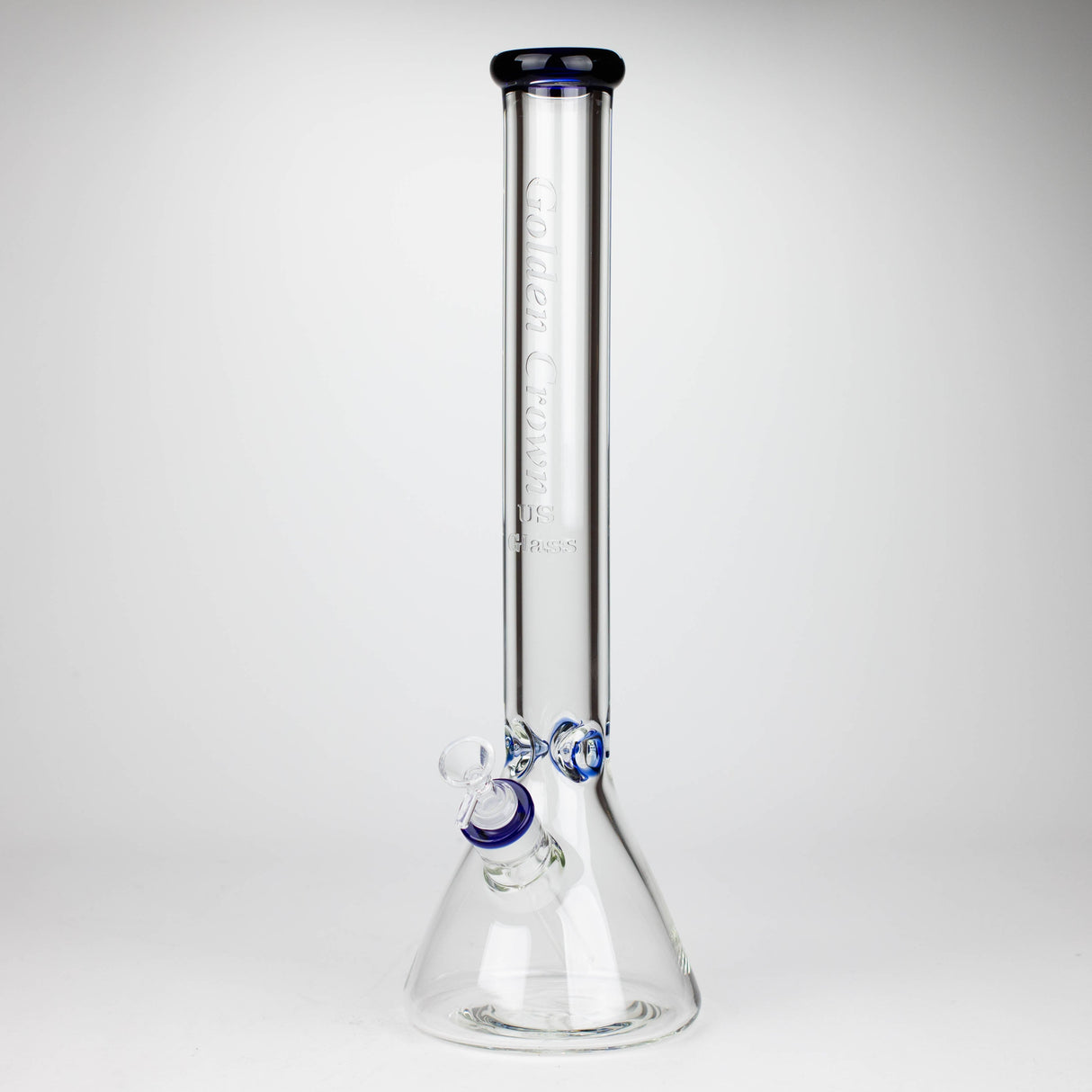 Golden Crown™ 18" Engraved Logo 9mm US Glass Bong