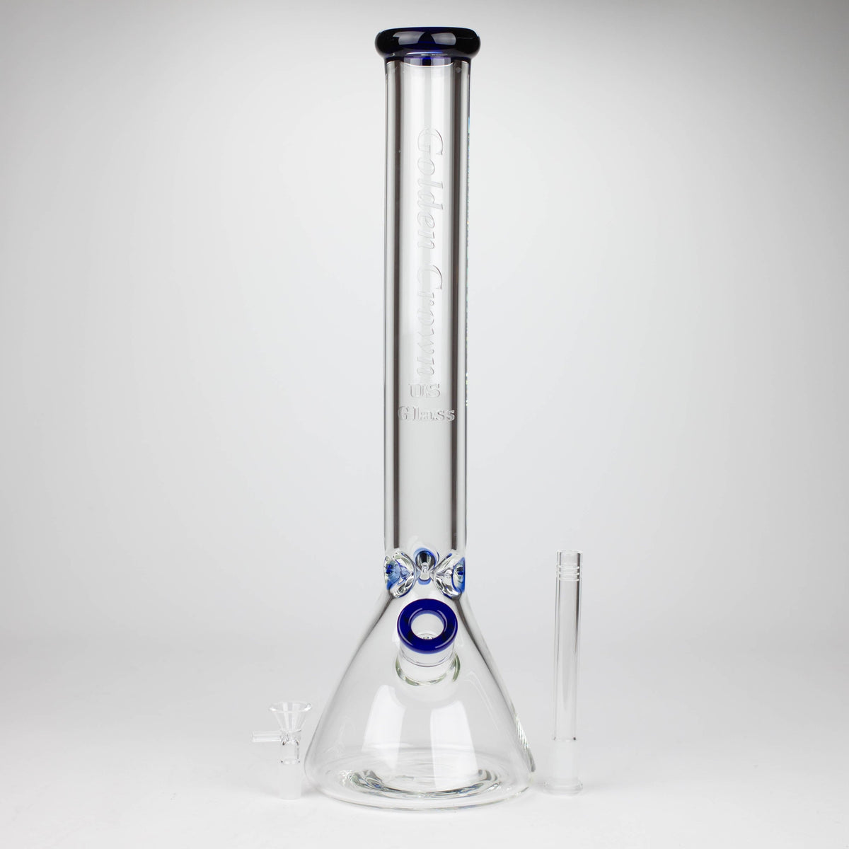 Smoke & Vape Distributor Glass Bong Golden Crown™ 18" Engraved Logo 9mm US Glass Bong Golden Crown 18" Engraved Logo 9mm Bong | Canada