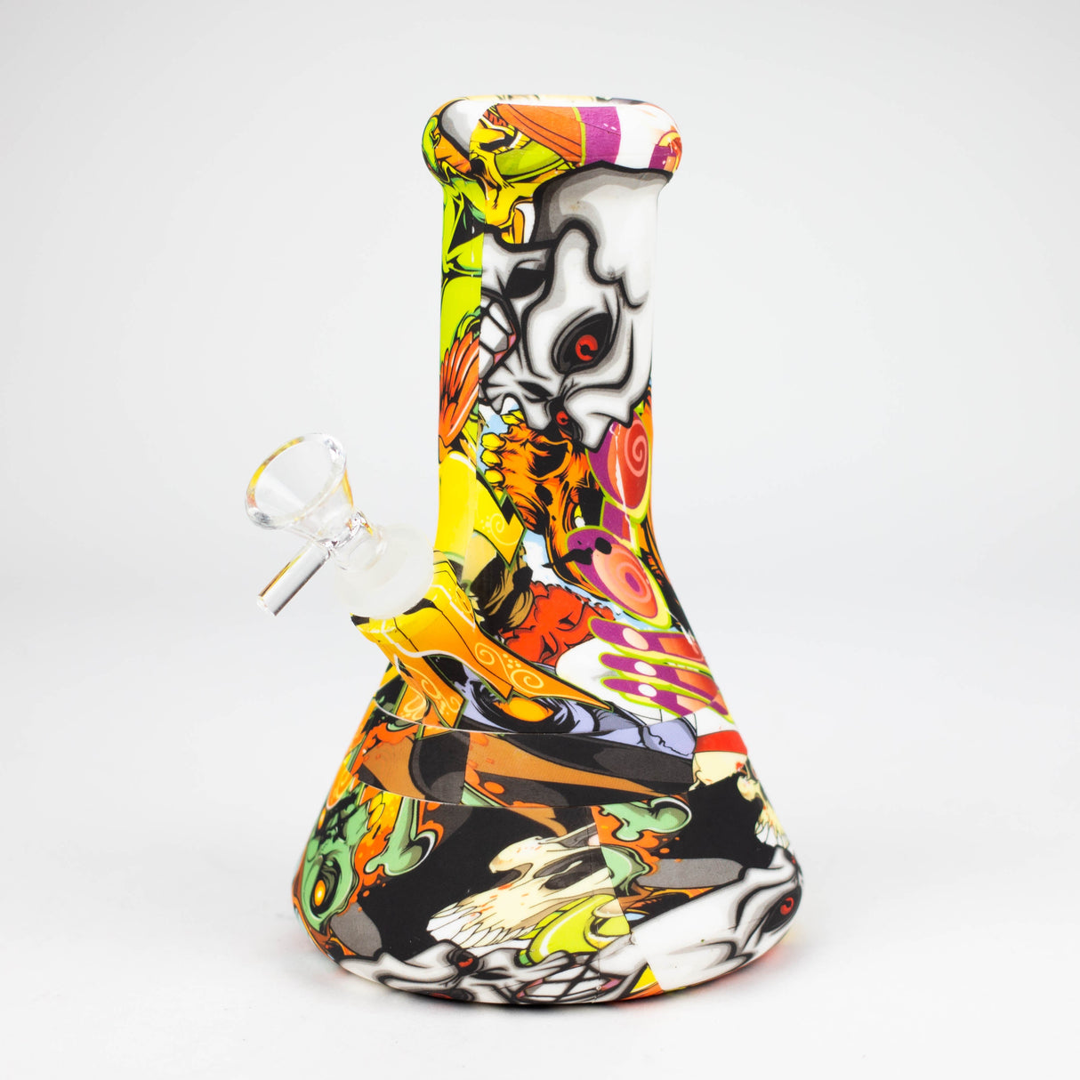 Bong en silicone avec base en forme de bécher de 8 po