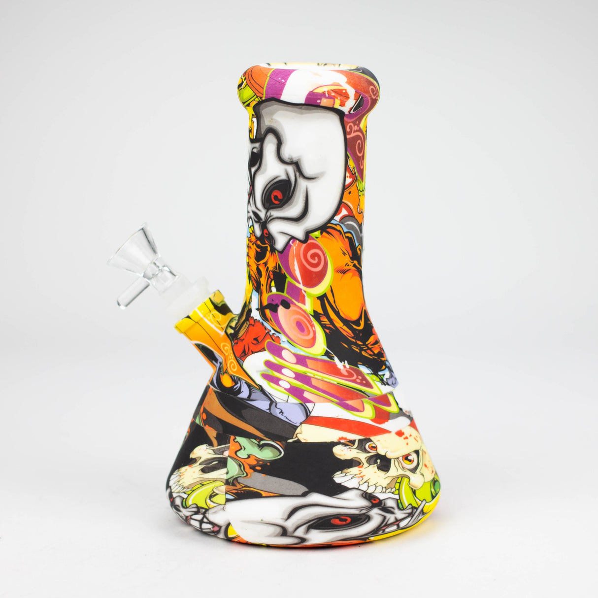 Bong en silicone avec base en forme de bécher de 8 po