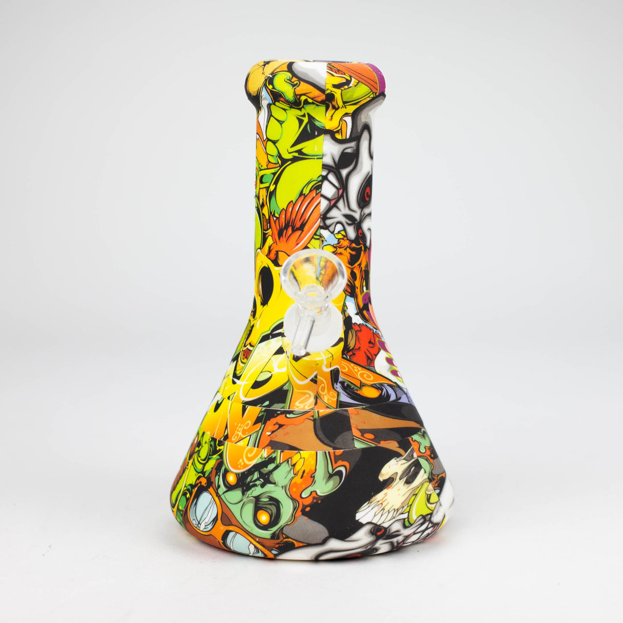Bong en silicone avec base en forme de bécher de 8 po